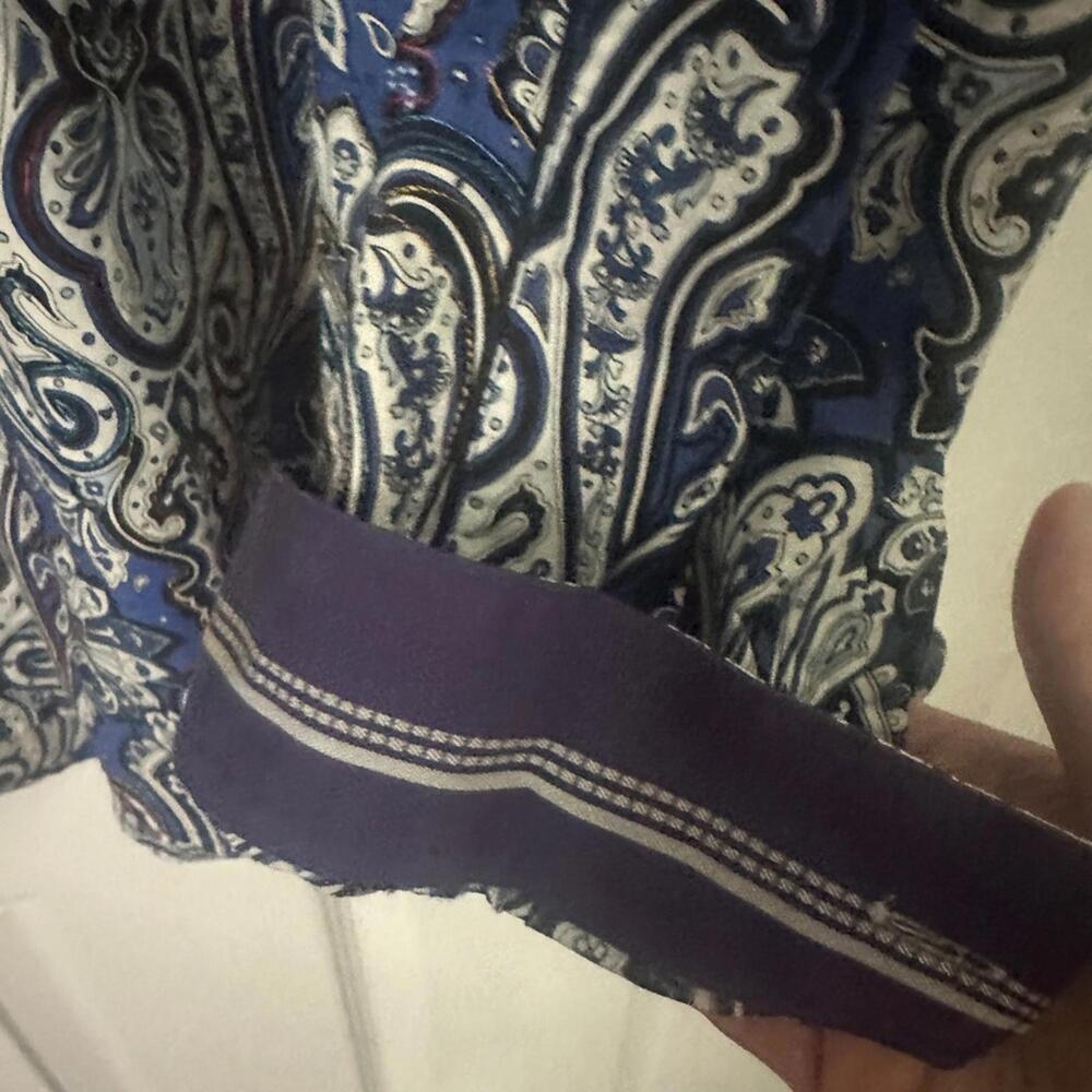 Robert Graham Geometric Button-Down Shirt with Embroidery - Size 2XL - Picture 7 of 8